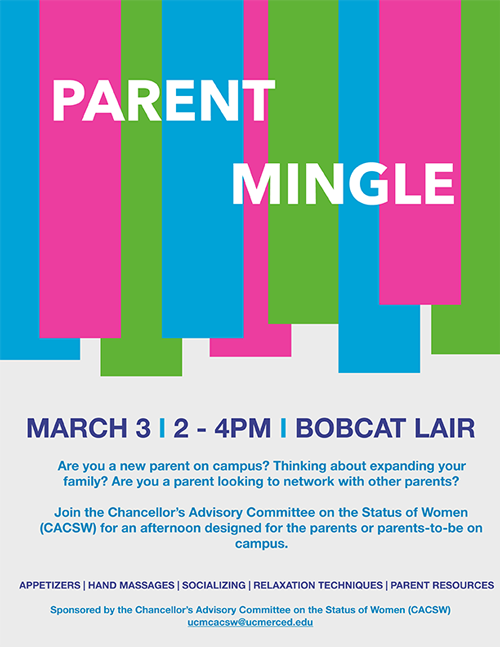 Parent mingle, friday march 3, 2-4pm, in the bobcat lair