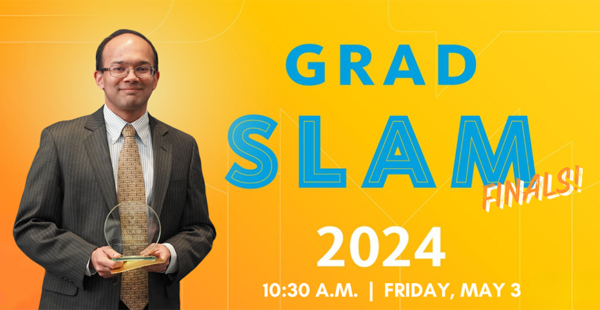 Ph.D. candidate Ambarish Varadan will compete in the UC Grad Slam finale livestreamed starting at 10:30 a.m. Friday, May 3.